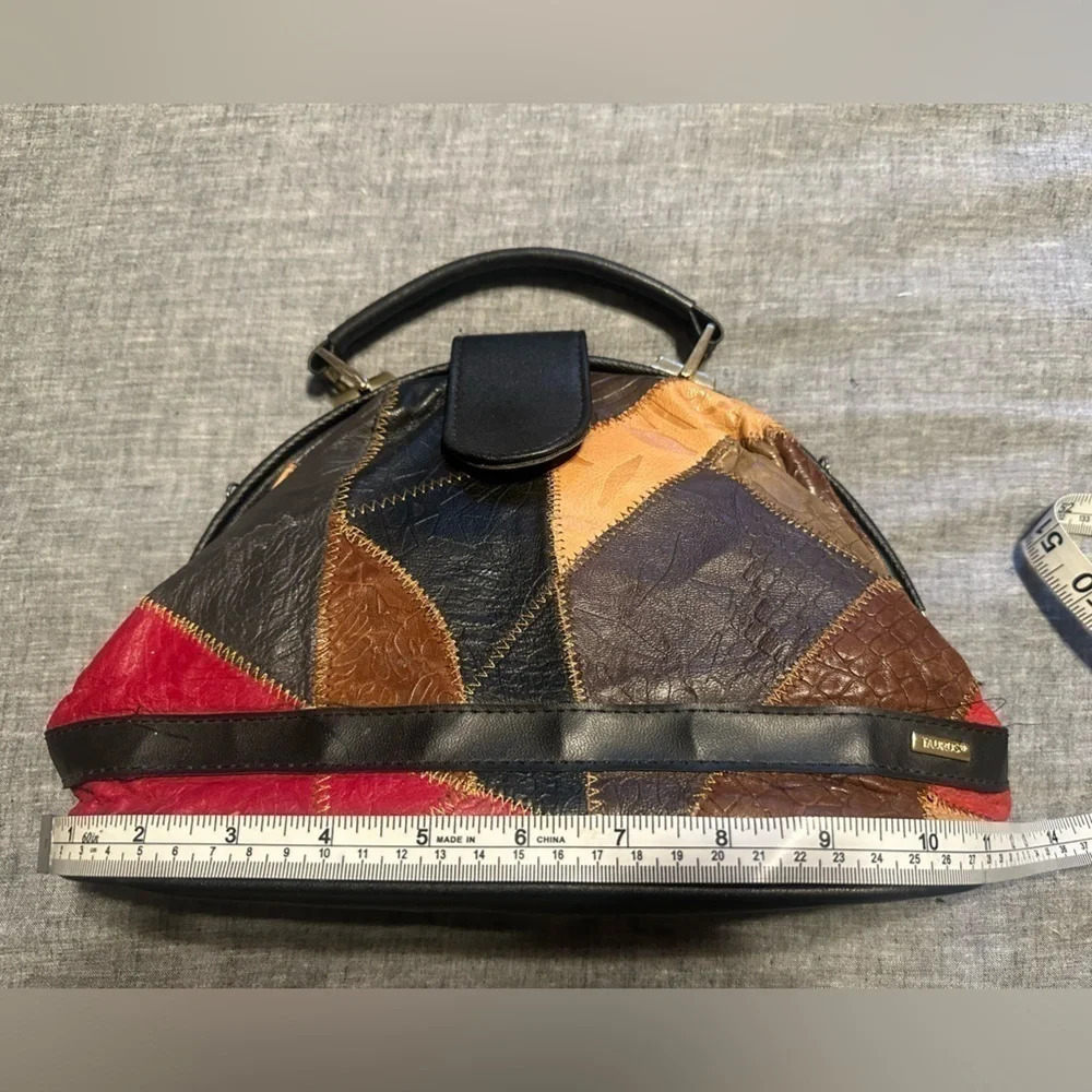 Vintage Taurus Leather Patchwork Purse - image 2